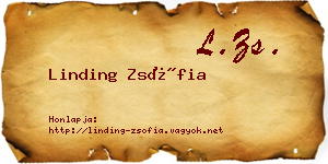 Linding Zsófia névjegykártya